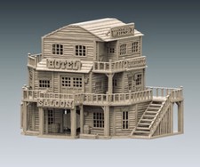 Black Scorpion Miniatures Town Saloon Inn Wild Old West Building Terrain Scenery