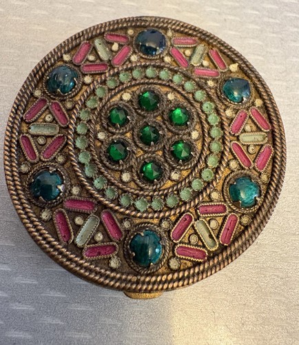 Antique french jeweled enamel - french,