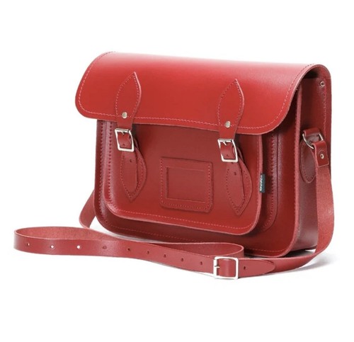 Leather satchel unisex - leather,