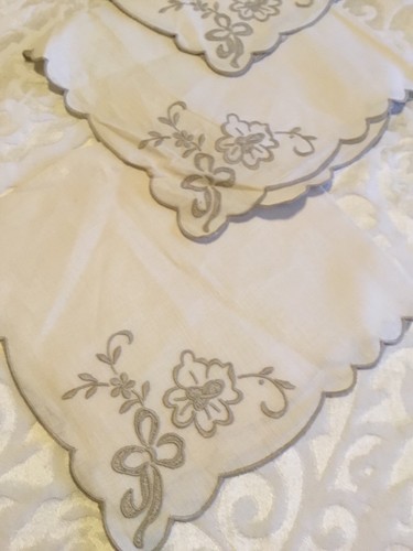Embroidered irish linen - 4,