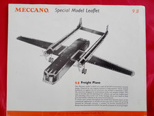 Vintage 1962-1969 Meccano Special Model leaflet Freight Plane 9.8