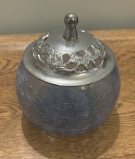 Vintage Crackle Blue Glass