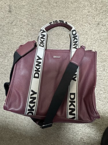 Dkny burgundy logo strap - burgundy, tote