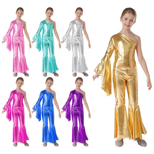 Girls dance jumpsuit metallic - girls,