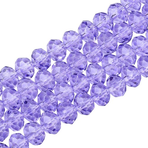 Faceted rondelle crystal - ❤,