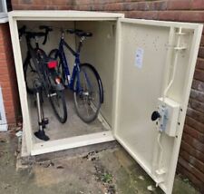 Asgard Twin Bike Shed Rust Resistant Storage X2 Bikes ivory