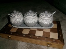 Madam Posh Three Grey Lace