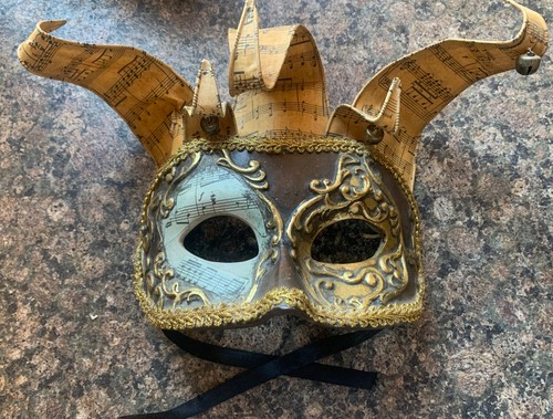 Venetian musical notes mask - venetian,