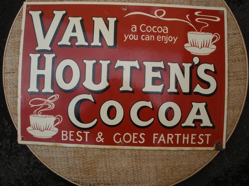 Antique enamel advertising