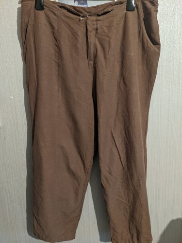 George linen blend cropped