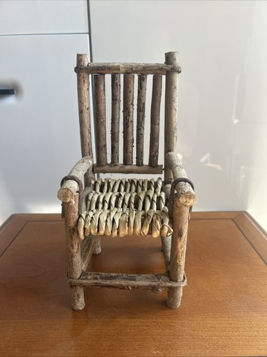 Vintege twig and wicker chair - twig,