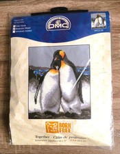 DMC Born Free Tapestry Kit PENGUINS TOGETHER 12" x 10" Unstarted but incomplete