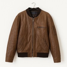 Chevignon Brown Leather Bomber