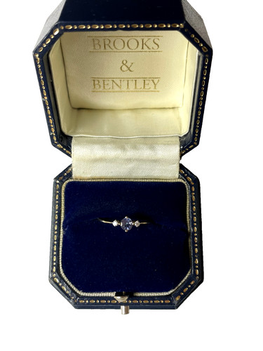 Tanzanite and diamond ring - tanzanite,