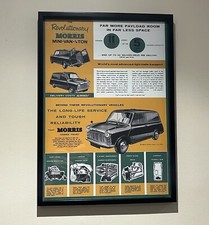 BMC Morris Mini 1/4 Ton Van Launch Early Mk1 Revolutionary Garage WallArt Poster
