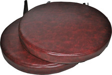 2 Oxblood Faux Leather Round