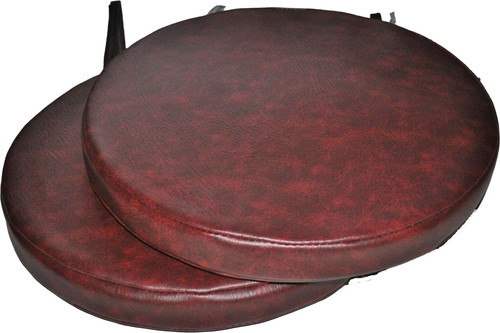 Oxblood faux leather round - leather,