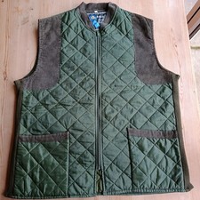VINTAGE BLUE RIBAND WAISTCOAT GILET HUNTING SHOOTING VEST MADE IN ENGLAND XXL
