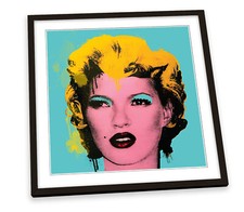 Banksy Kate Moss Marilyn Monroe FRAMED ART PRINT Picture Square Artwork