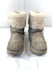 UGG Girls Ramona Classic II Metallic Boot Gold size 2 1096429K