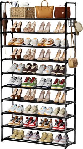 Tier metal shoe rack - 10-tier,