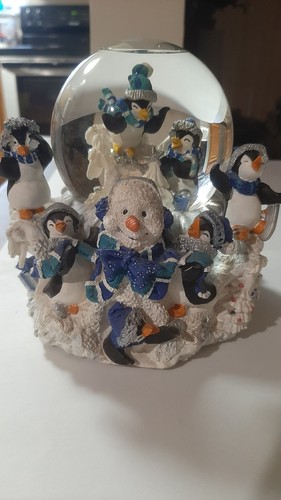 Musical snow globe penguin - musical,