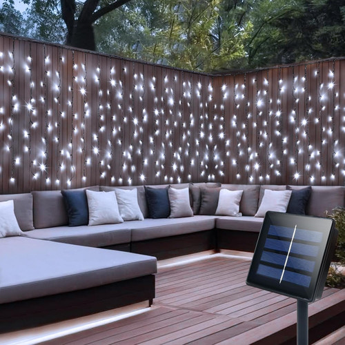 Solar curtain lights outdoor - lights,