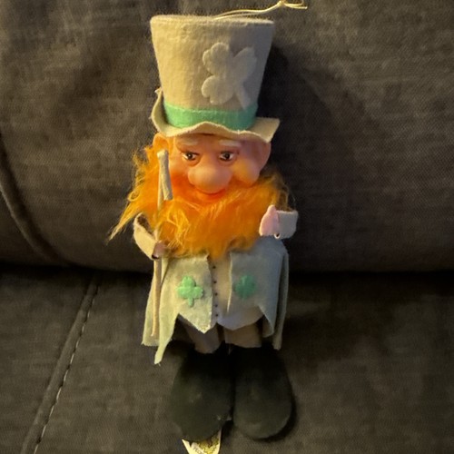 Vintage green leprechaun gnome - leprechaun,