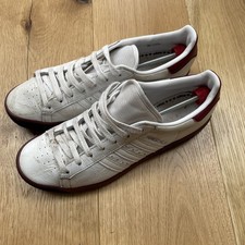 Men’s 2018 White & Red Adidas Forest Hills Trainers Size 10 UK