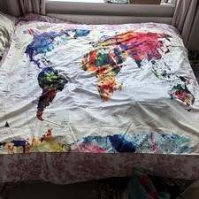 Fabric World Map Wall Hanging