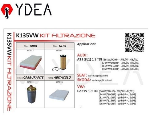Filter service kit audi - filter,