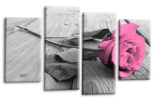 Floral Wall Art Pink Living