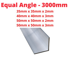 ALUMINIUM ANGLE 35 x 35mm 40 x 40mm 50 x 50mm  Equal Angle / Length Upto 3000mm