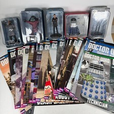 Dr Who 21x Misc Magazines & 5x Figurines Dalek Sea Devil Mandrel 9th 11th Doctor