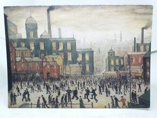 L S Lowry Our Town  Vintage Used Greetings Card No Envelope 