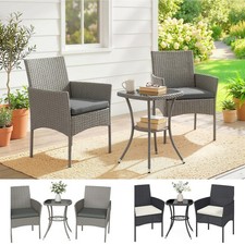 3 Piece Rattan Bistro Set, PE
