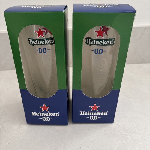 Heineken pint glasses x 2 - x,