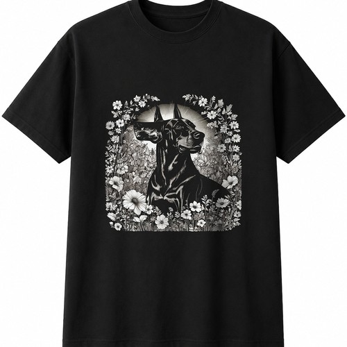 Botanical doberman dog lover - botanical,