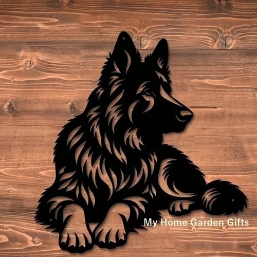 German shepherd metal - german, art
