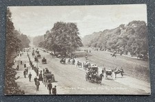 Rotten Row Hyde Park London Antique Photograph 1900's Horse Carriage People RPPC