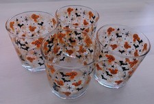 Set of 4 Glass Tumblers Disney Mickey Mouse Halloween Drinking Glasses