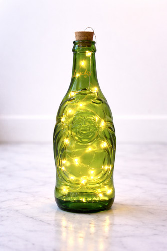 Lucky buddha beer - bottle, green