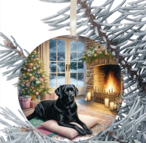 Labrador dog hanging bauble - dog,