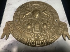 Vintage Milners Brass Safe Plate 10”