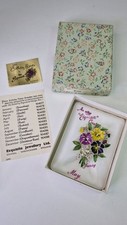 Vintage Exquisite Birthday Flower Brooch Pansy May Original Box !