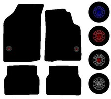 Fits VW Golf Mk2 1983-1992 Black Tailored Car Mats Wolfsburg Badge Motif Logo