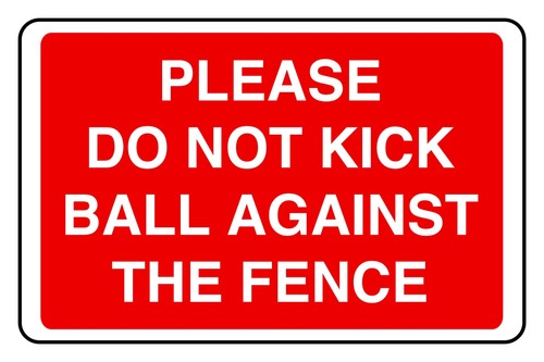 Please not kick ball - please,