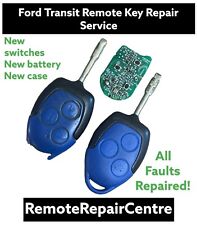 FORD TRANSIT KEY - REPAIR FIX MK7 BLUE REMOTE KEY CIRCUIT BOARD REFURB NEW CASE