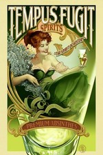 Tempus Fugit Spirits Absinthe Advert Vintage Retro Metal Sign, bar pub