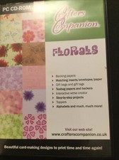 Crafters Companion double PC CD ROM- FLORALS - Flower Papercraft Envelopes Craft